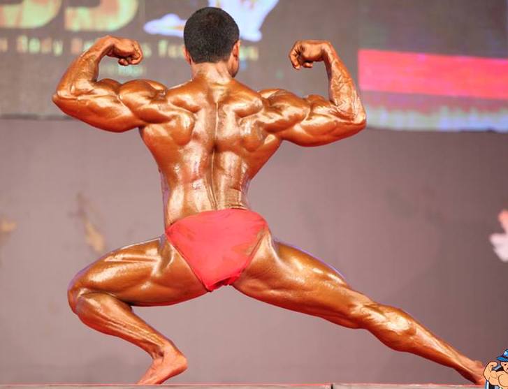 Prashant Sulunkhe Back Pose - IBB - Indian Bodybuilding