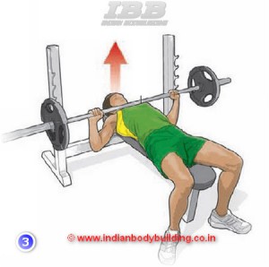 Chest Workout Barbell Bench Press Step 3