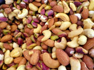 Almonds and cashew